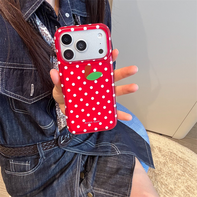 Phone Cases Redbubble - 레드 폴카 도트 애플 아이폰 17