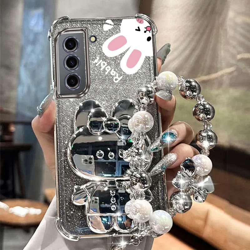 Phone Cases Rimowa - S 22 에어백 반짝이 거울 토끼