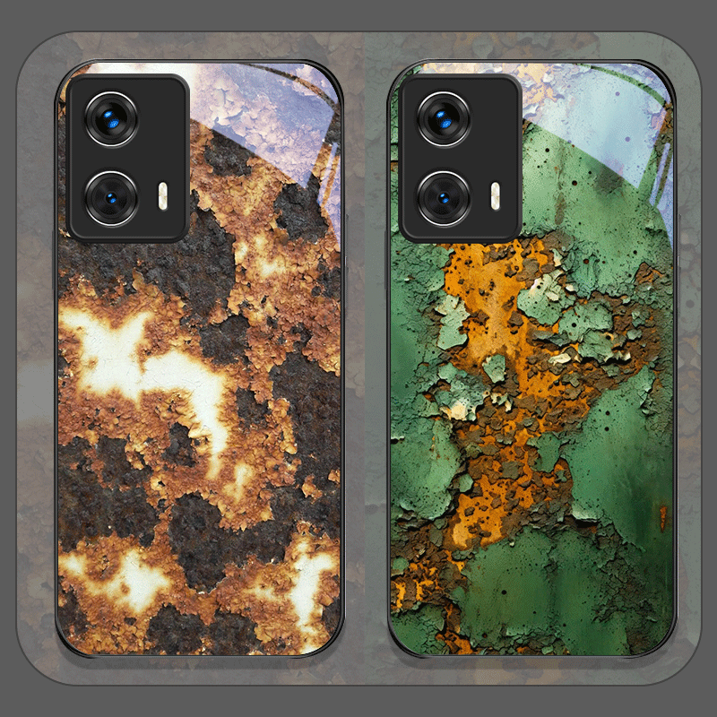Phone Cases For Motorola - 창의적인 녹슨 금속 표면 패턴 강화
