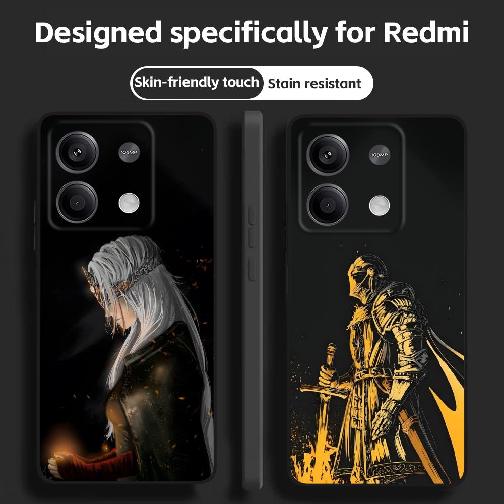 Phone Cases Black - 클래식 게임 DARK SOULS 레드미 노트