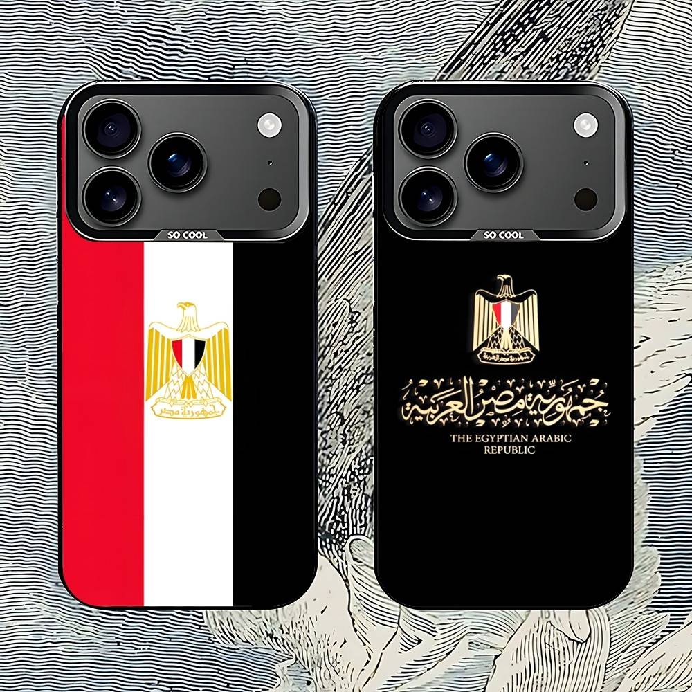 Phone Cases Egypt - 이집트 국기 아트 블랙 폰 케이스,