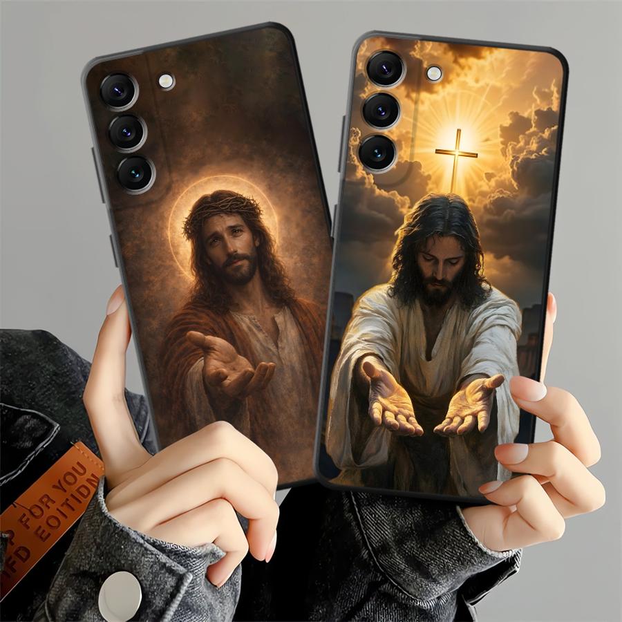 Phone Cases Jesus - 창의적인 예수 예술 디자인 삼성 갤럭시