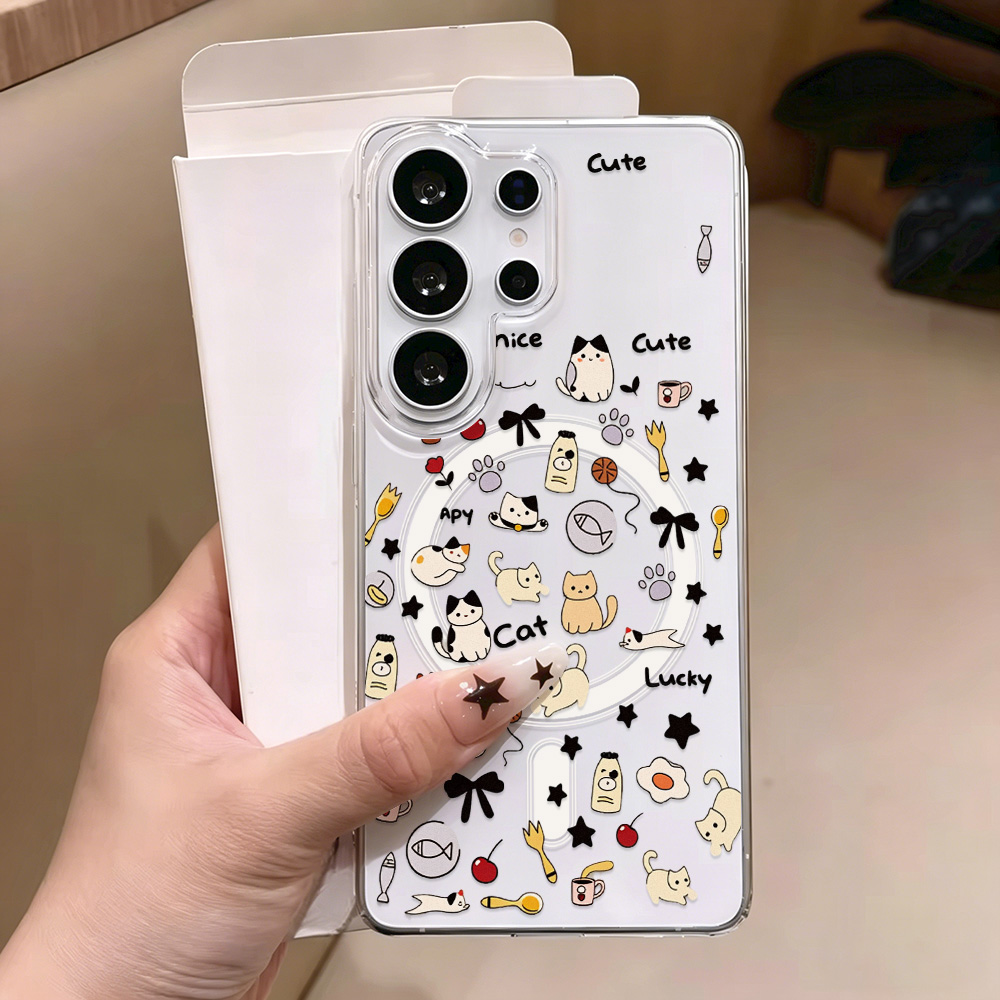 Phone Cases Magsafe - 귀여운 고양이 자석형 폰 케이스 삼성