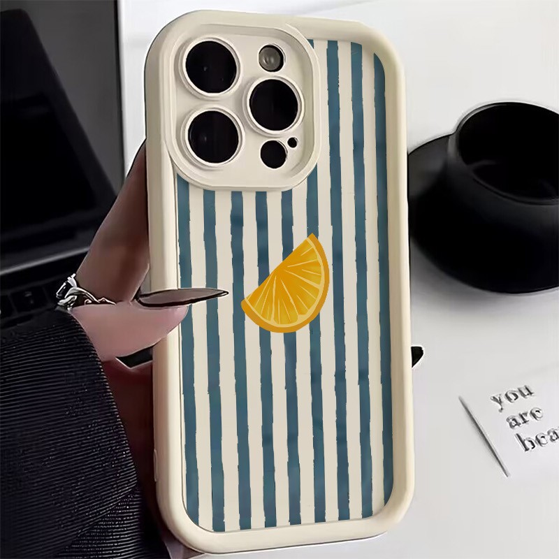 Phone Cases Xr - 줄무늬 레몬 슬라이스 패턴 아이폰 17