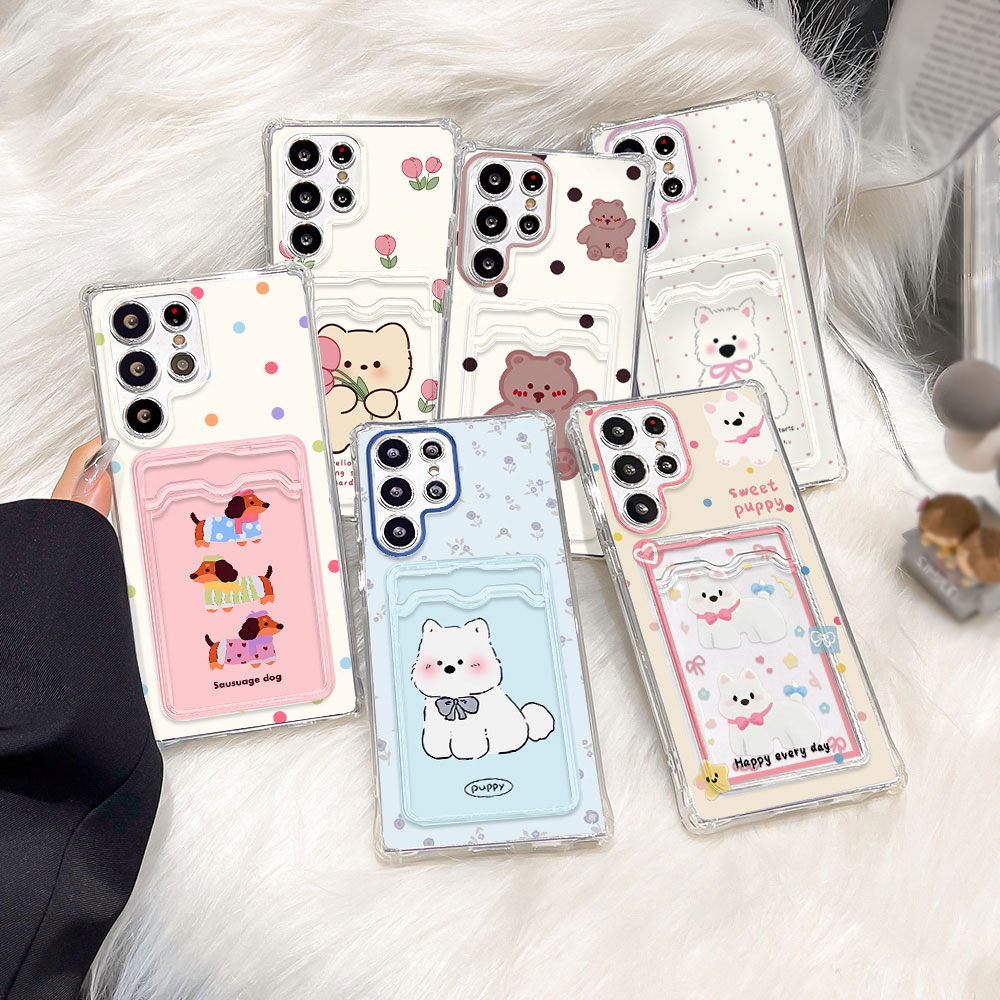 Phone Cases That Hold Cards - 카드 홀더 동물 전화 케이스 삼성