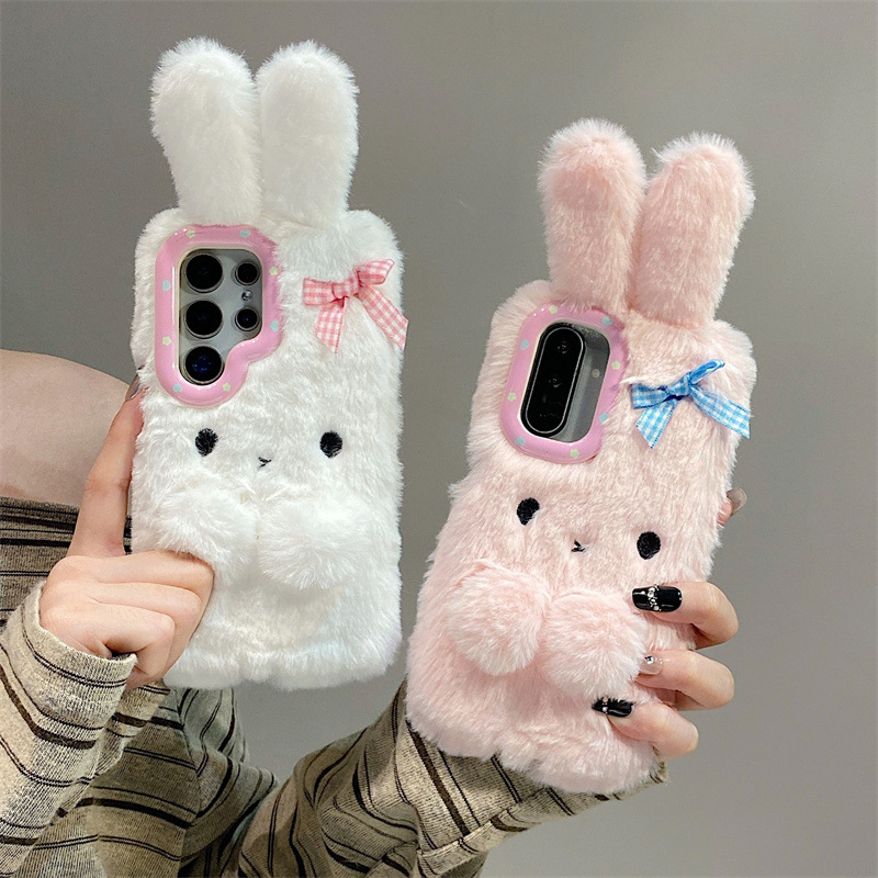 Phone Cases For Samsung - 코렌 3D 만화 리본 토끼 귀