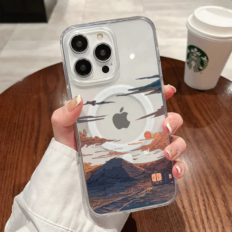 Phone Cases Magsafe - 선셋 패턴 패션 폰 케이스 아이폰