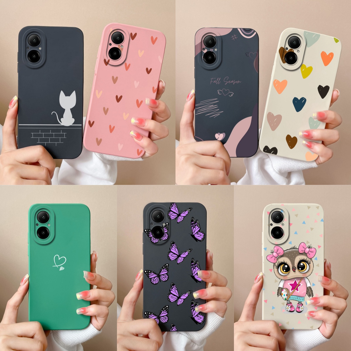 Phone Cases Rimowa - Realme C67 전화 케이스 재미있는 나비