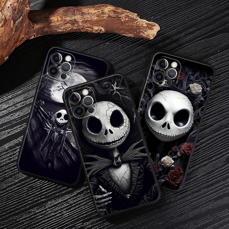 Phone Cases Art - 잭 스켈링턴 블랙 아트 디즈니 케이스