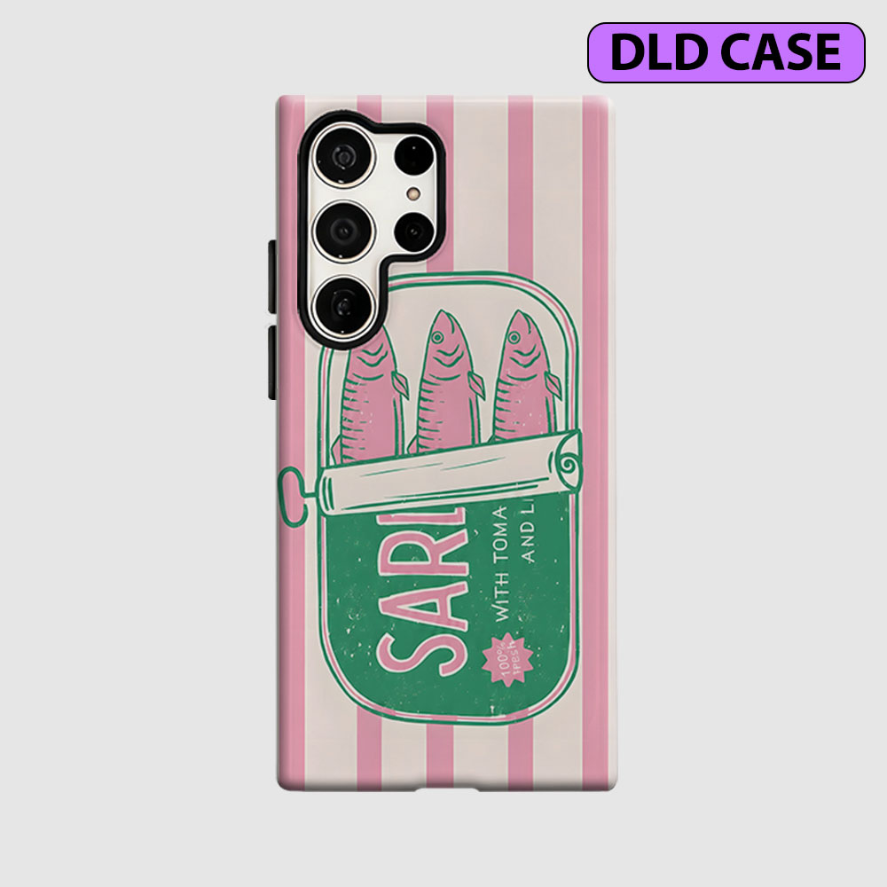 Phone Cases You Can Customize - 빈티지 정어리 캔 디자인 삼성 갤럭시