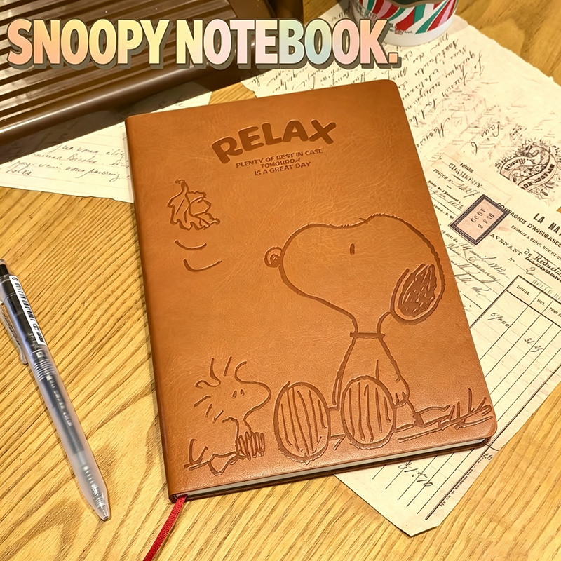 Phone Cases The Dairy - 빈티지 스누피 A5 가죽 노트 귀여운