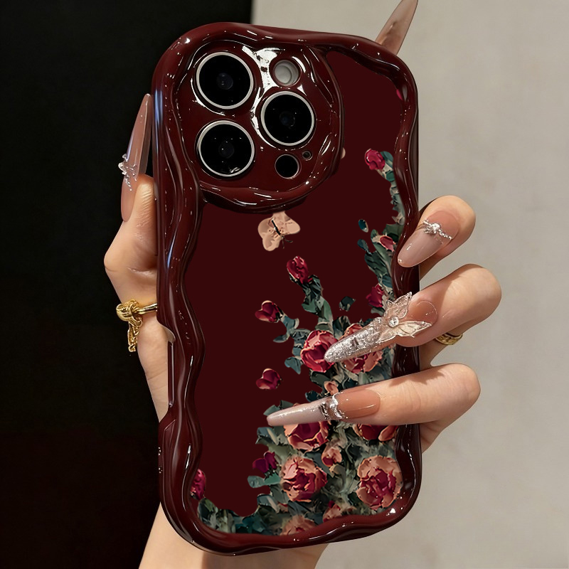 Phone Cases Art - 레트로 유화 꽃무늬 아이폰 17 16