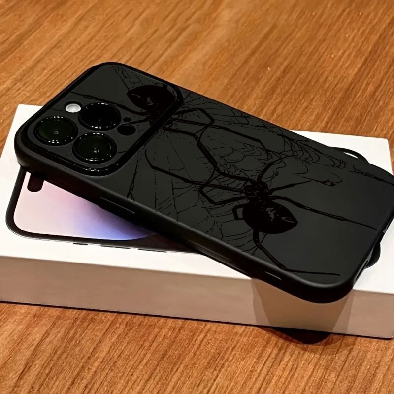 Phone Cases Black - 멋진 블랙 스파이더 패턴 아이폰 11