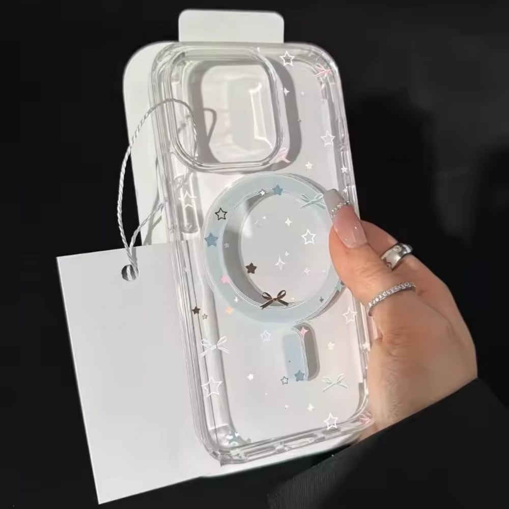 스타 보우 프린트 투명 폰 케이스 (아이폰 18, 17 - Phone Cases Magsafe 리뷰 및 가격