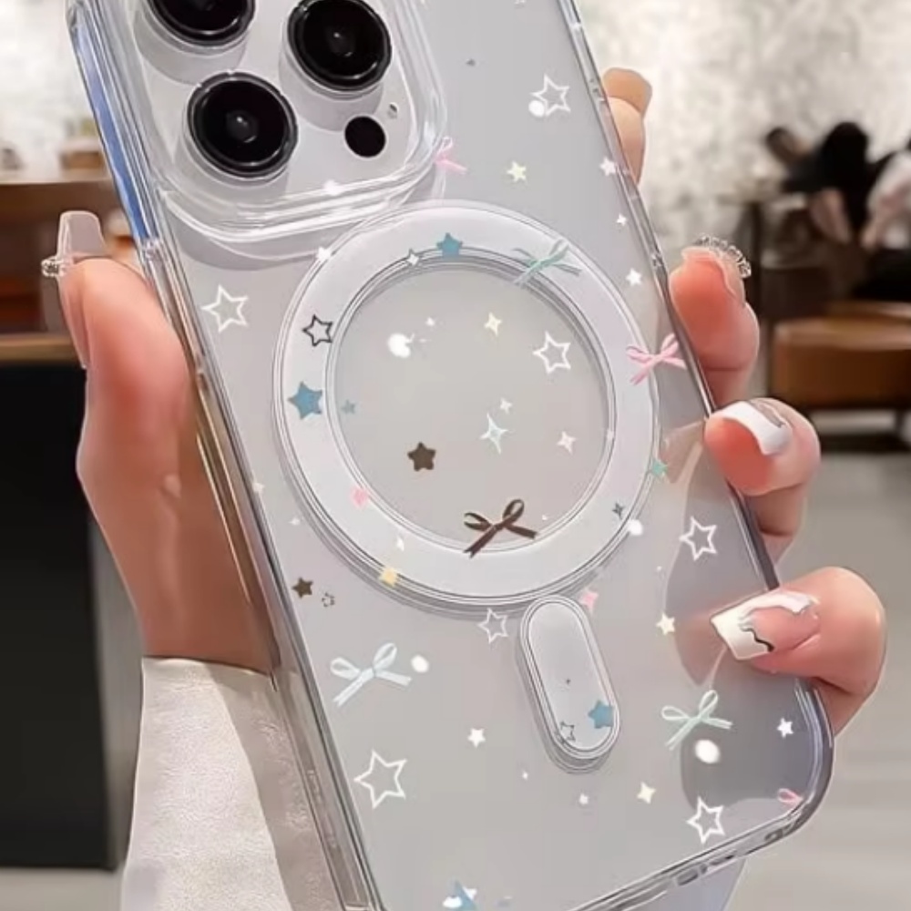 스타 보우 프린트 투명 폰 케이스 (아이폰 18, 17 - Phone Cases Magsafe 리뷰 및 가격