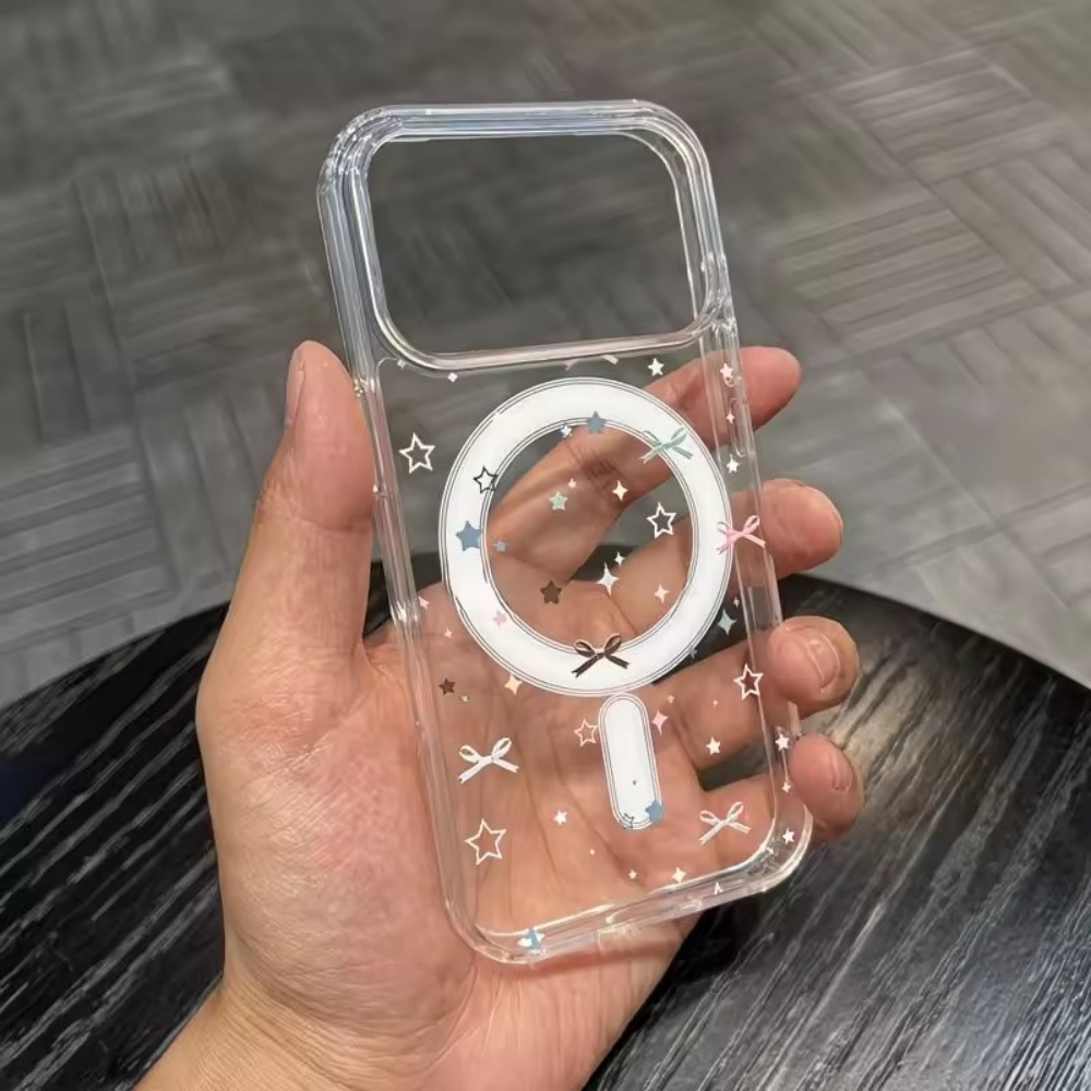 스타 보우 프린트 투명 폰 케이스 (아이폰 18, 17 - Phone Cases Magsafe 리뷰 및 가격