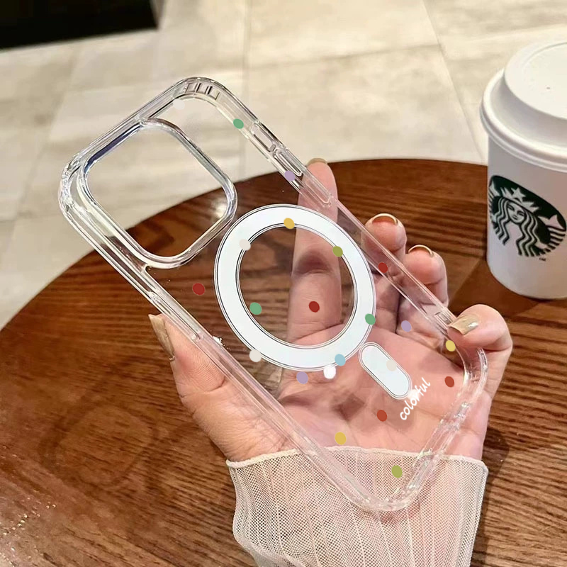 INS 한국 크리에이티브 컬러 웨이브 도트 폰 케이스  - Phone Cases Magsafe 리뷰 및 가격