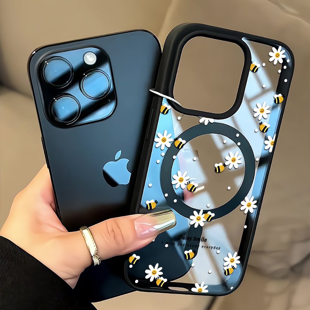 신선한 데이지 벌 전화 케이스 아이폰 16 15 14  - Phone Cases Magsafe 리뷰 및 가격