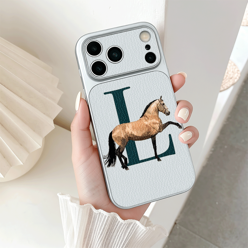 탄 호스 니어 레터 L 가죽 패턴 폰 케이스 (아이폰  - Phone Cases Near 리뷰 및 가격