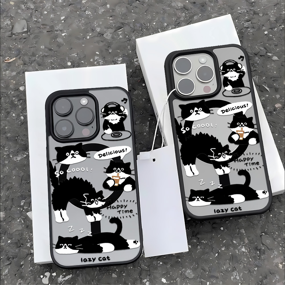 재미있는 검은 고양이 무선 충전 휴대폰 케이스 아이폰  - Phone Cases Magsafe 리뷰 및 가격