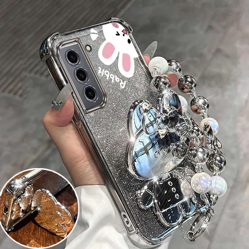 S 22 에어백 반짝이 거울 토끼 전화 홀더 케이스 삼 - Phone Cases Rimowa 리뷰 및 가격