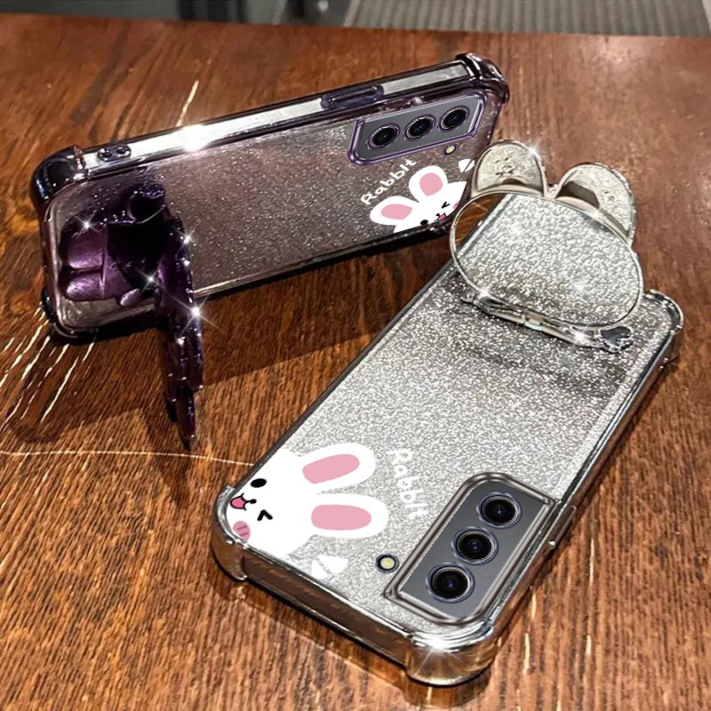S 22 에어백 반짝이 거울 토끼 전화 홀더 케이스 삼 - Phone Cases Rimowa 리뷰 및 가격