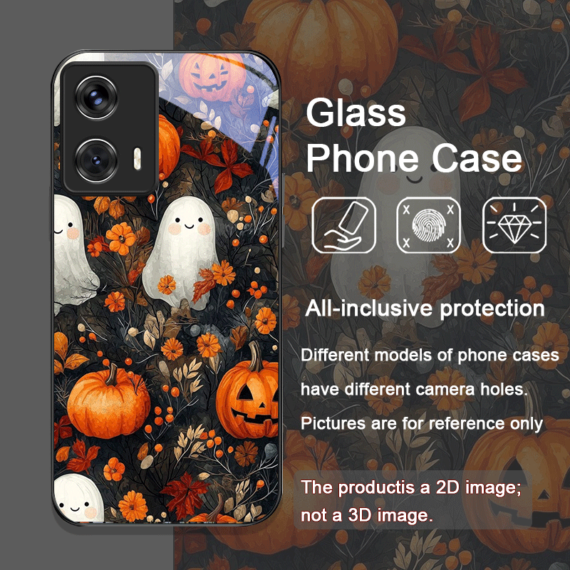 할로윈 호박 유령 책장 강화유리 폰 케이스 (모토로라  - Phone Cases For Motorola 리뷰 및 가격