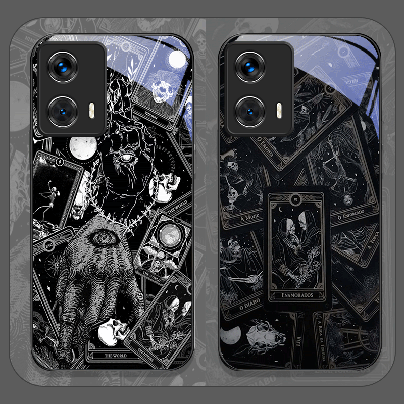 빈티지 고딕 타로 카드 프린팅 강화유리 폰 케이스 (모 - Phone Cases For Motorola 리뷰 및 가격