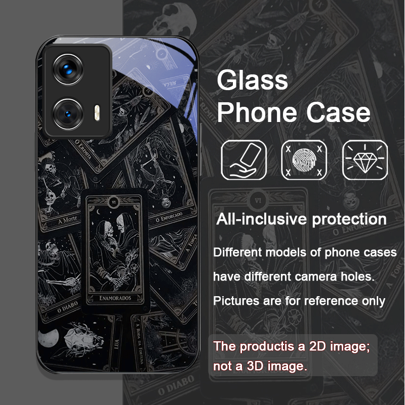 빈티지 고딕 타로 카드 프린팅 강화유리 폰 케이스 (모 - Phone Cases For Motorola 리뷰 및 가격