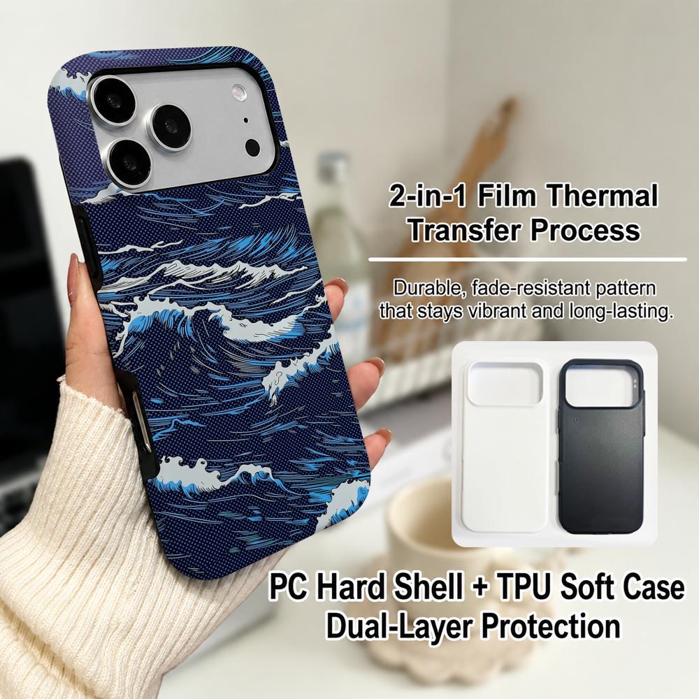 럭셔리 카본 파이버 바다 물결 질감 맥세이프 폰 케이스 - Phone Cases Magsafe 리뷰 및 가격