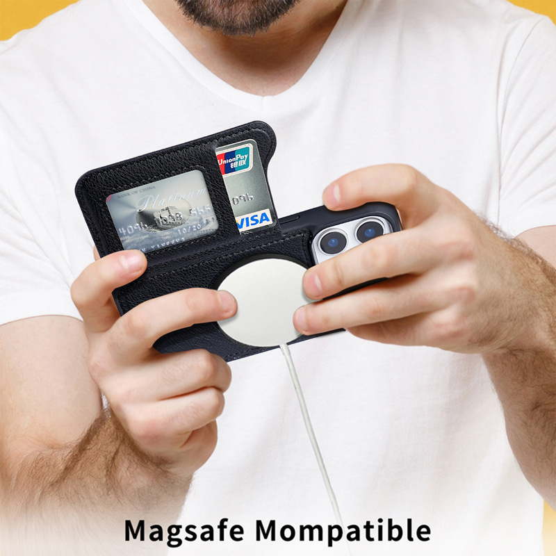 맥세이프 마그네틱 플립 가죽 지갑 카드 홀더 아이폰 1 - Phone Cases That Hold Cards 리뷰 및 가격