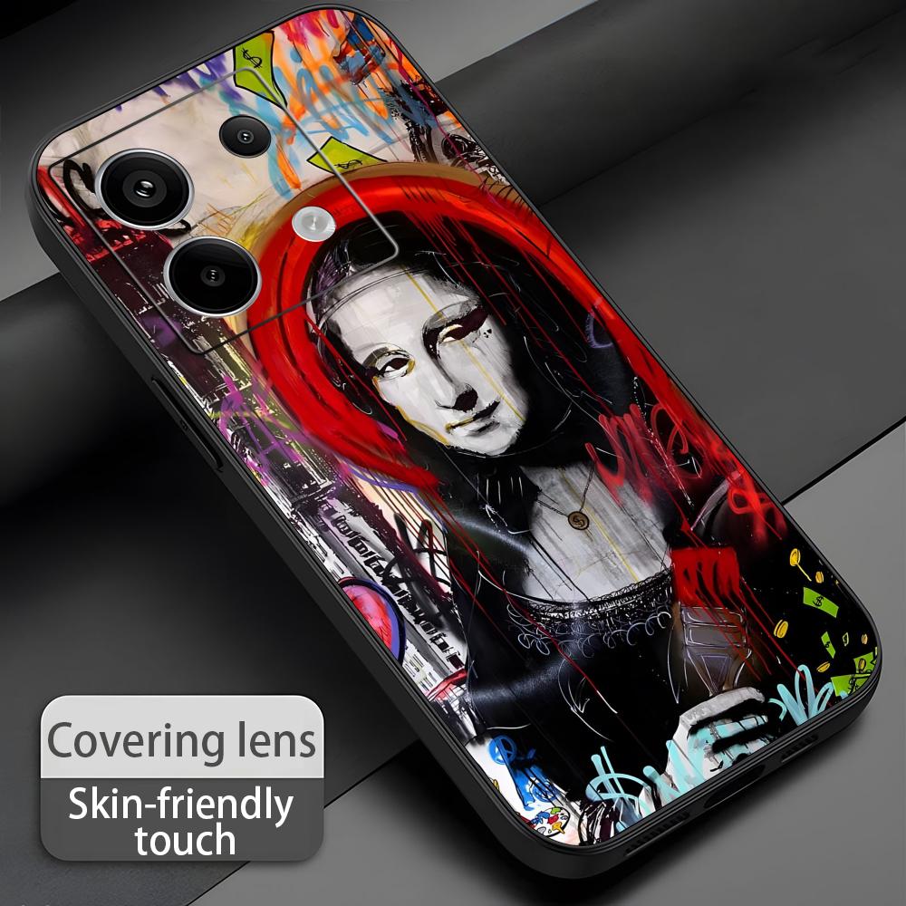 뱅크시 그래피티 아트 레드미 노트 14 13 12 11 - Phone Cases Black 리뷰 및 가격