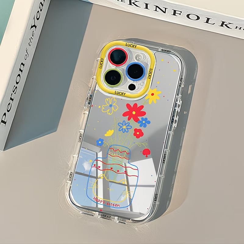 여름 데이지 고양이 꽃병 디자인 미러 폰 케이스 아이폰 - Phone Cases Xr 리뷰 및 가격