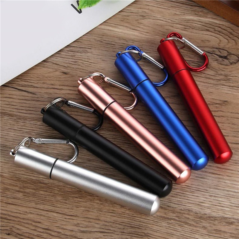 재사용 가능한 텔레스코픽 빨대 스테인레스 스틸 금속 빨 - Phone Cases The Dairy 리뷰 및 가격