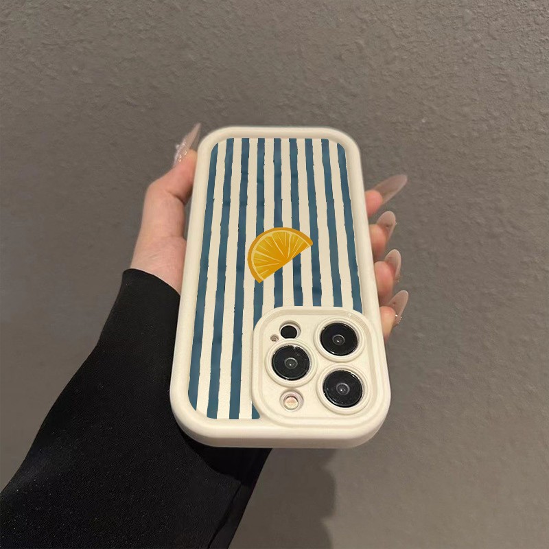 줄무늬 레몬 슬라이스 패턴 아이폰 17 16 15 14 - Phone Cases Xr 리뷰 및 가격