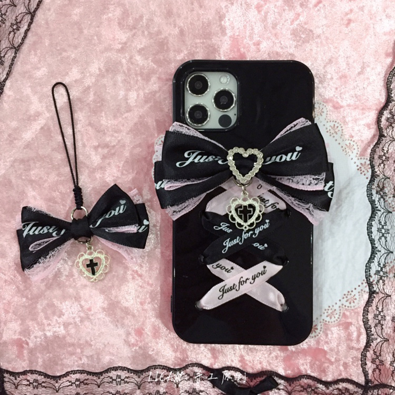 지라이 케이 리본 보우 폰 케이스 (펜던트 포함) 아이 - Phone Cases Rimowa 리뷰 및 가격
