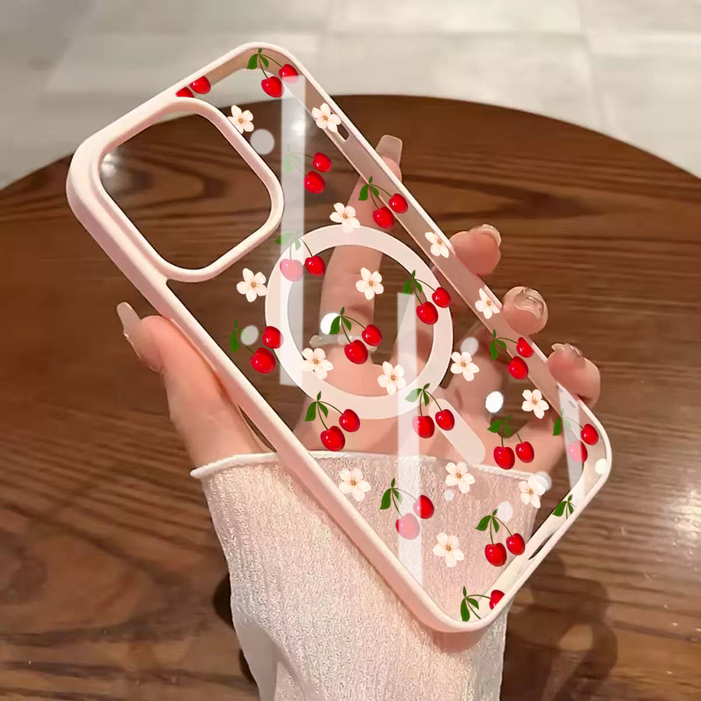Cute Cherry Fruit Clear Case F - Phone Cases Magsafe 리뷰 및 가격