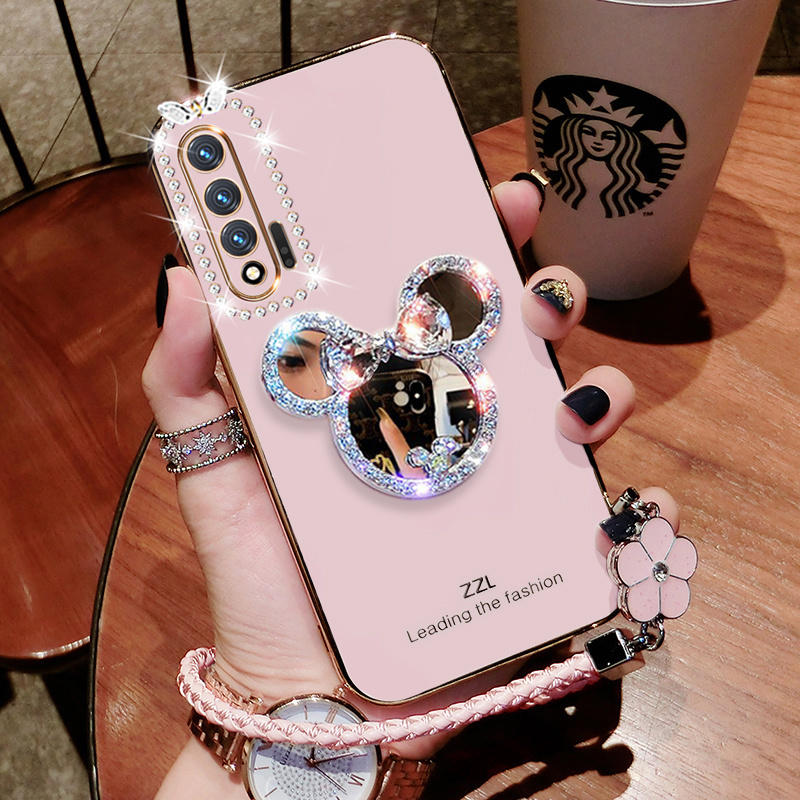 럭셔리 글리터 다이아몬드 만화 화장대 거울 휴대폰 케이 - Phone Cases Rimowa 리뷰 및 가격