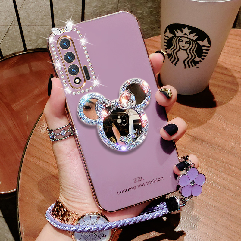 럭셔리 글리터 다이아몬드 만화 화장대 거울 휴대폰 케이 - Phone Cases Rimowa 리뷰 및 가격