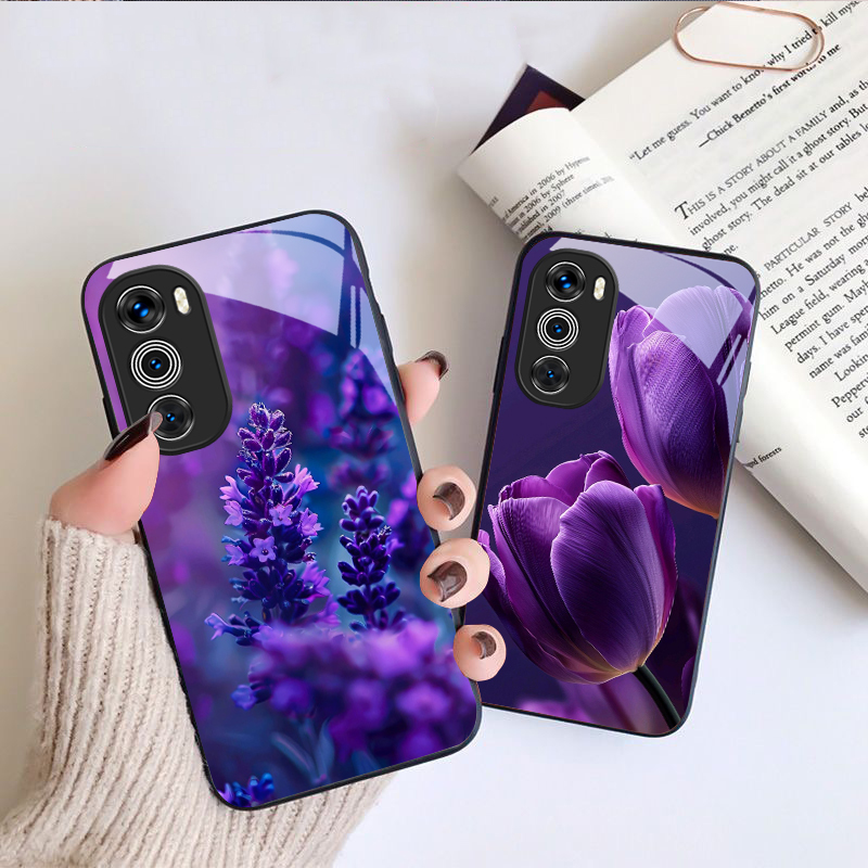 보라색 튤립 패턴 모토로라 모토 G 14 22 24 3 - Phone Cases For Motorola 리뷰 및 가격