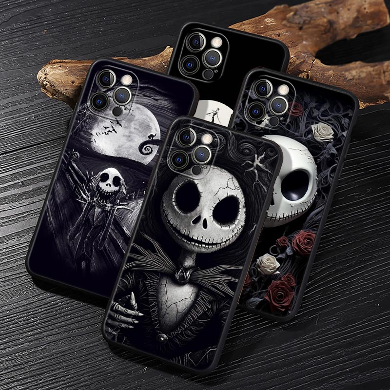잭 스켈링턴 블랙 아트 디즈니 케이스 아이폰 17 16 - Phone Cases Art 리뷰 및 가격