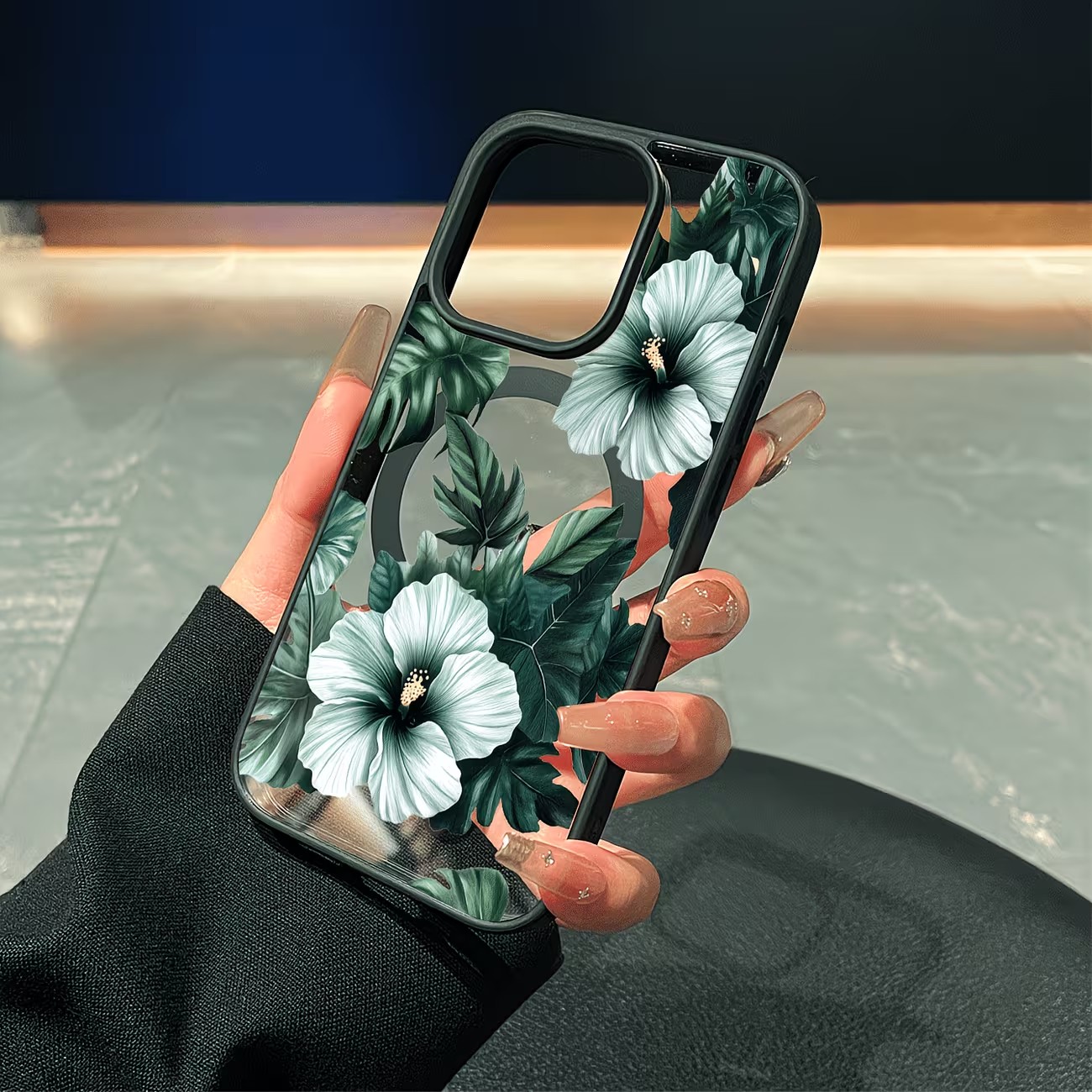 그린 플로럴 프린트 폰 케이스 (아이폰 17, 16,  - Phone Cases Magsafe 리뷰 및 가격