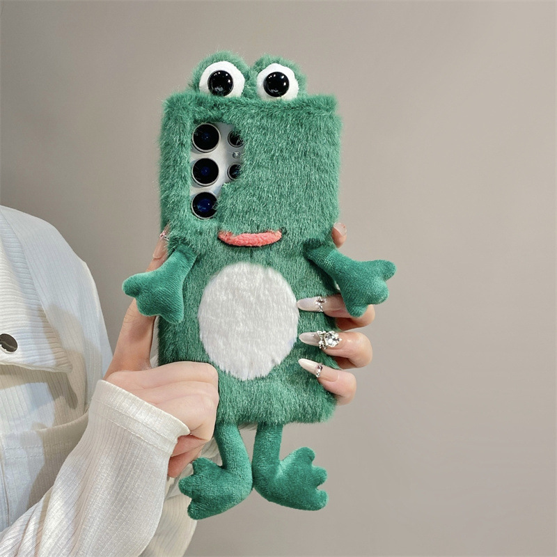봉제 개구리 폰 케이스, 귀여운 녹색 동물 3D 부드러 - Phone Cases For Samsung 리뷰 및 가격