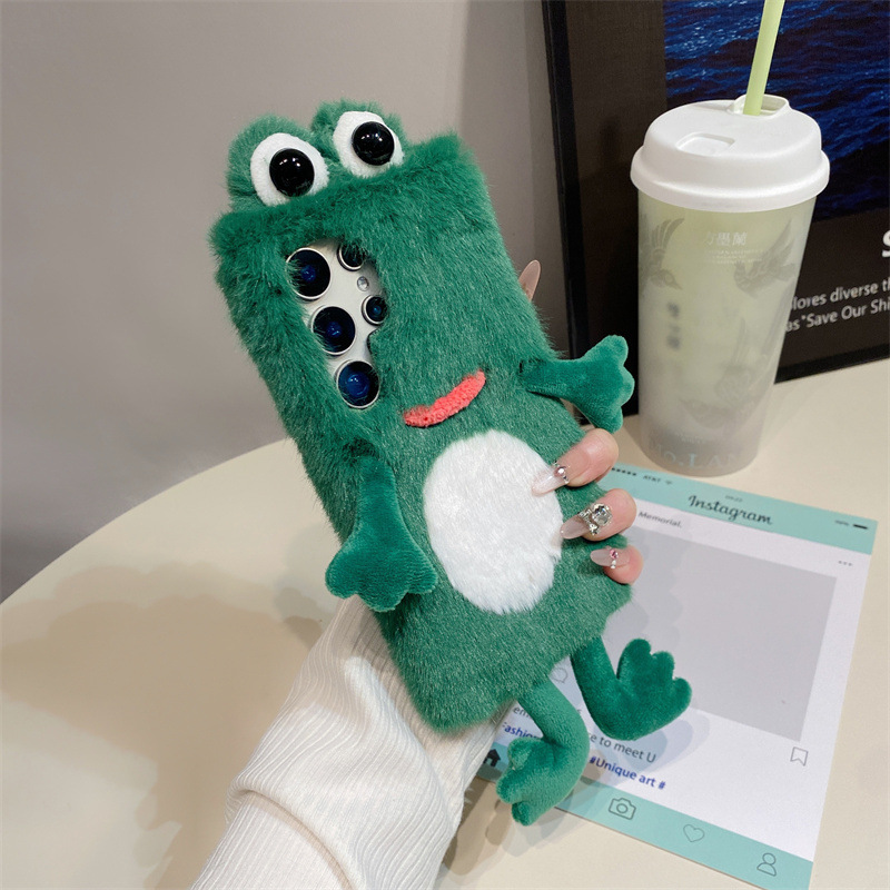 봉제 개구리 폰 케이스, 귀여운 녹색 동물 3D 부드러 - Phone Cases For Samsung 리뷰 및 가격