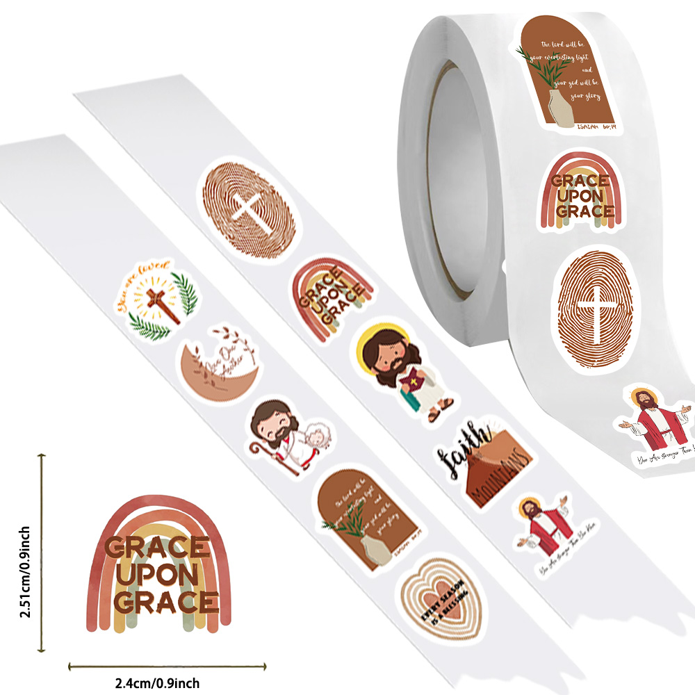 500PCS 기독교 예수 롤 DIY 방수 스티커 만화  - Phone Cases Jesus 리뷰 및 가격