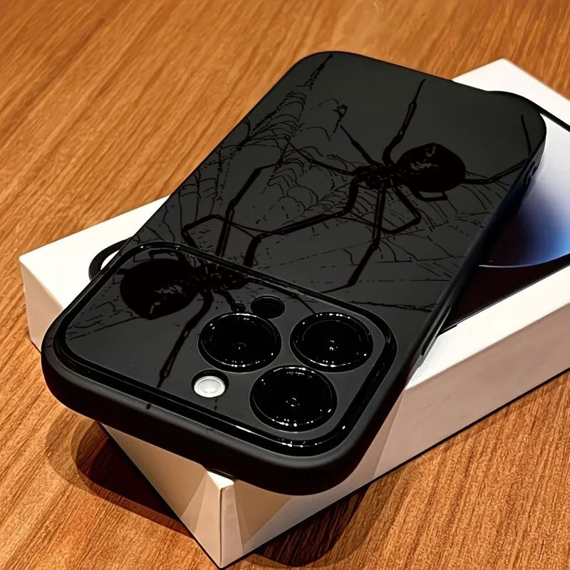 멋진 블랙 스파이더 패턴 아이폰 11 12 13 14  - Phone Cases Black 리뷰 및 가격